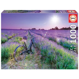 Puzzle Bicicleta Num Campo De Lavanda 1000 peças