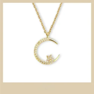 Celeste – Colar de Mulher Estrela e Lua