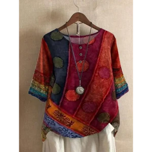 Valarie - Blusa Boêmia Colorida