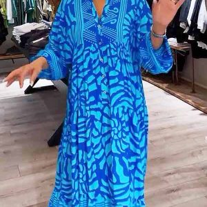 Mira | Vestido estampado com decote em V (quase esgotado)