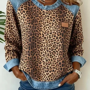 Leo - Camisola de Mulher com Estampa de Leopardo