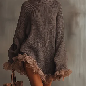 Robe de malha com volantes — Doce, quente & romântica