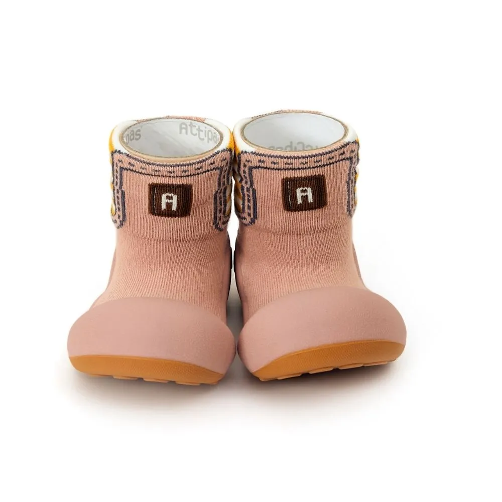 Meia/Sapato ATTIPAS – Boots Pink Sola Bicolor