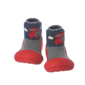 Meia/Sapato ATTIPAS – Dinossauro Vermelho