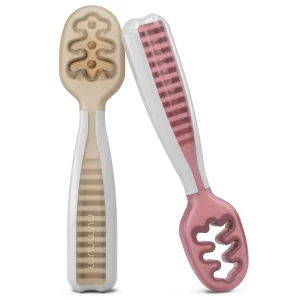 Pré-colher NumNum GOOtensils Bege+Rosa