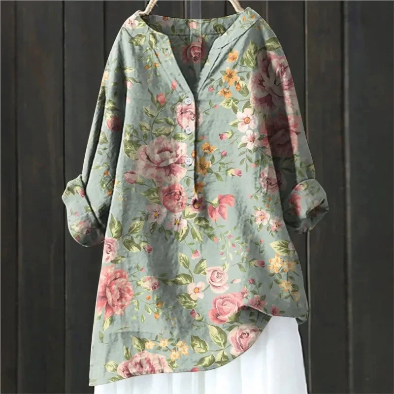 Michela™ | CAMISA FLORAL AJUSTE CONFORTÁVEL - Image 7