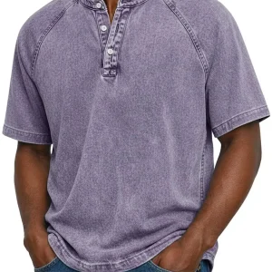 Felipe - Camisa vintage com botões para homem
