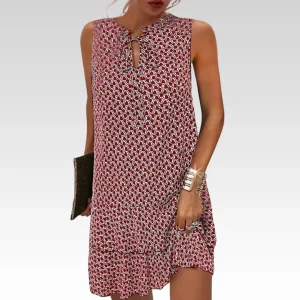 ELEONORA | Vestido elegante sem mangas com faixa na barriga