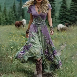 Celestine |Vestido floral fluido e sob medida
