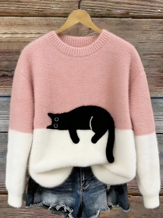 Luna | Camisola Feminino com Gráfico de Gato - Image 4