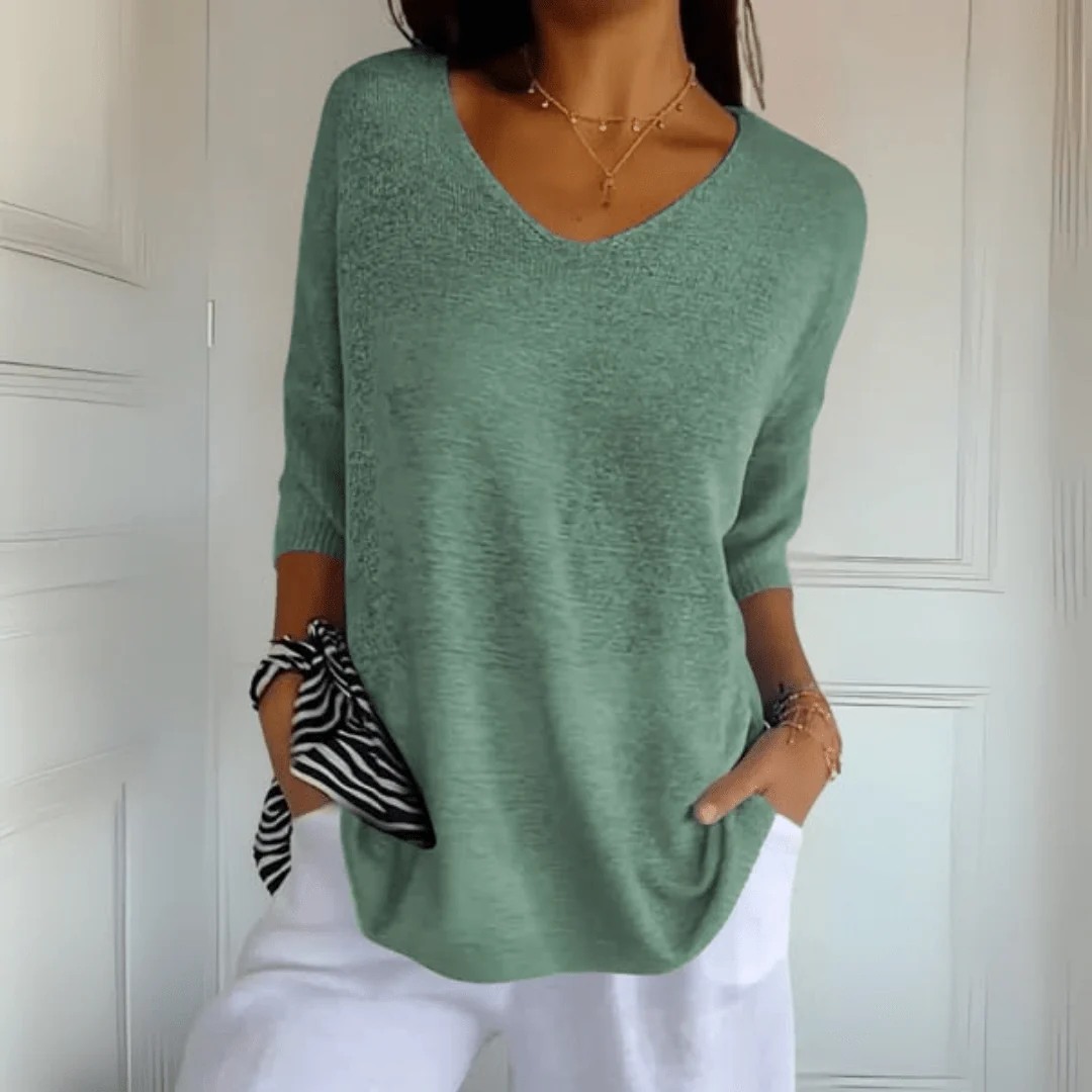 Anna | Top de malha com decote em V - Image 4