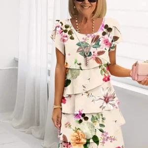 Émilie – Vestido longo floral elegante