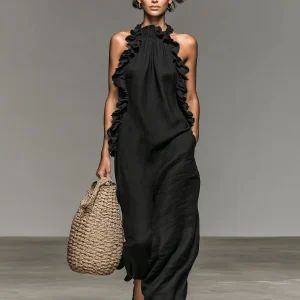 Lua | Vestido Maxi com Bolsos para Mulher