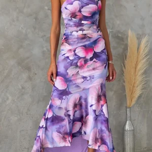 Layla | Vestido Plissado de Um Ombro para Mulher