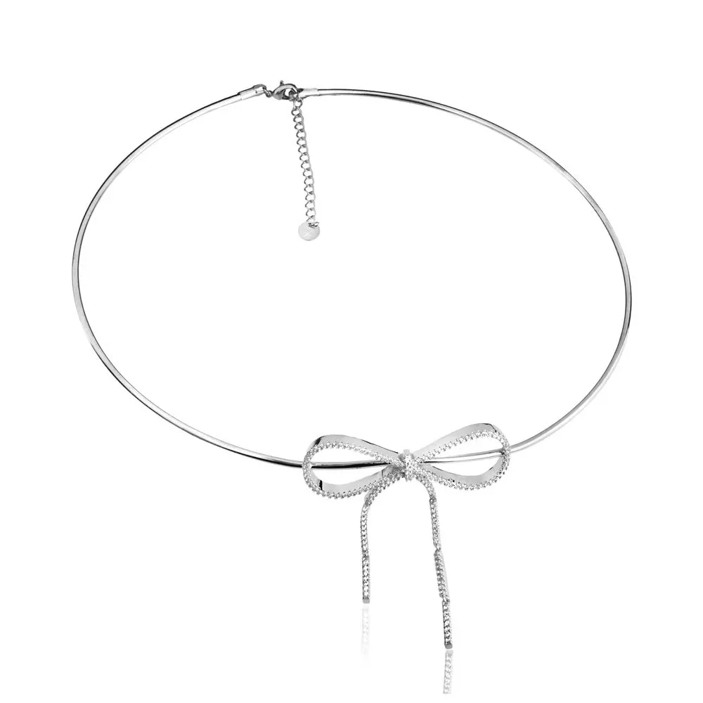 CHOKER LAÇO BANHO RÓDIO E OURO 18K - Image 6