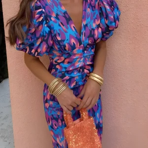 Tora - Vestido com mangas plissadas para Mulher