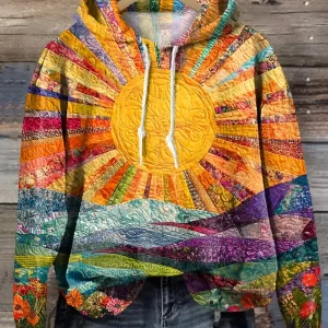 Clara - Moletom com capuz colorido Sunrise
