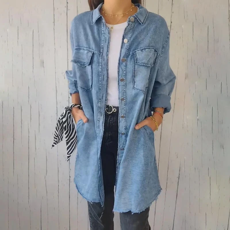 JansenStyle™ Oona - Blazer jeans oversized da moda - Image 6