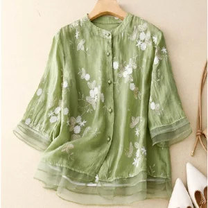 ELOISE™ | BLUSA FLORAL EM TECIDO LEVE
